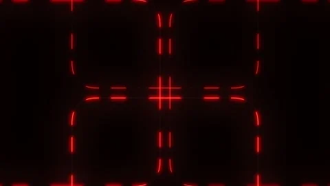 Red glowing grid pattern with squares and rectangles on black background Stock Footage 322797510