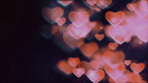Red Glowing Hearts Loop  Stock-Footage 230974395