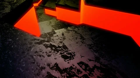 Red glowing hexagon Video stock 32506015