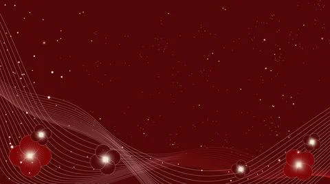 Red Glowing Light Flower Background Stock Illustration