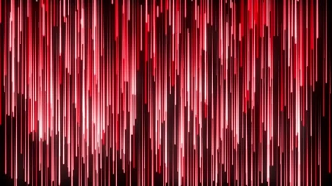 Red glowing light rain, Neon lines falling down. Stock Footage 166794072