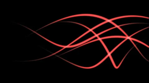 Red glowing lines in dynamic motion - seamless (FULL HD) Vidéo 37110262