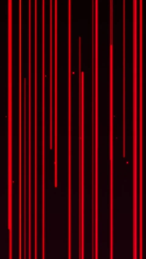 Red glowing lines falling like digital rain, vertical format Stock Footage 337936746