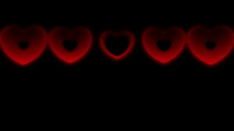Red glowing loves Stock Footage 94997082
