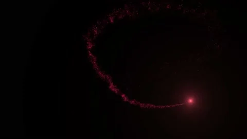 Red glowing magic particle trail. Stock Footage 167212338