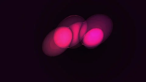 Red glowing orbs in darkness science. Stock Footage 334538324