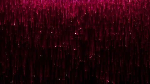 Red Glowing Particle Rain Light Streaks Abstract Motion Background Stock Footage 320959662