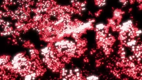 Red Glowing Particles 3D Movement Motion Background Stock Footage 320852112