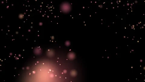 Red glowing particles and bokeh sparks floating on black Stock Footage 337388613