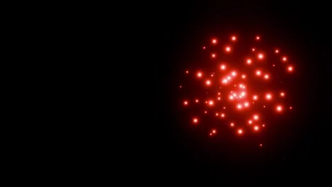Red glowing particles animation, energy and magic on black with copy space Stock Footage 340459400