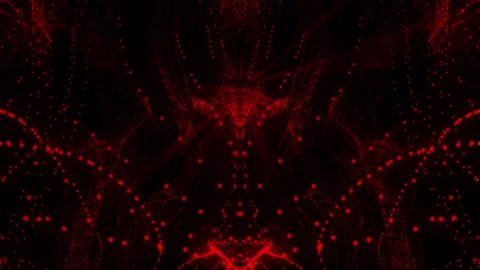 Red glowing particles on black background. Stock Footage 284165194