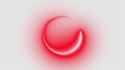 Red glowing particles element rotating in circular motion on black background Vídeo Stock 296094462