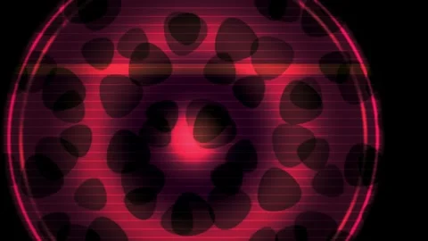 Red glowing petri dish with bubbles. Stock Footage 340041215