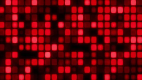 Red Glowing Pixel Grid Background – Digital Light Pattern Video stock 313952819