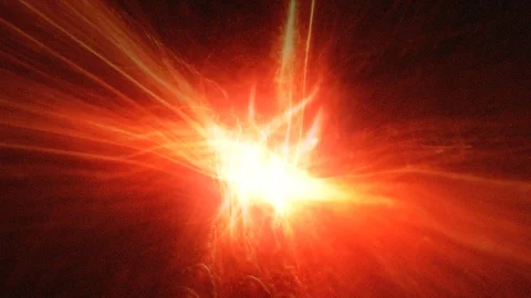 Red glowing plasma field animation. Loop. Stock Footage 88432679