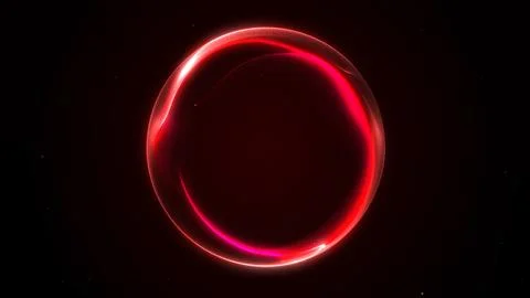Red glowing plasma sphere with liquid light texture and futuristic energy f.. Stock Illustration