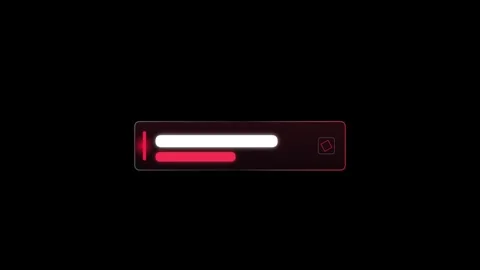 Red Glowing Progress Bar Lower Third Animation Stock-Footage 346035177