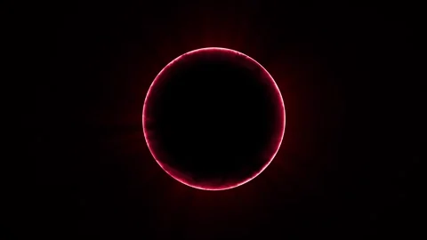Red glowing round frame. background animation Stock Footage 277446837