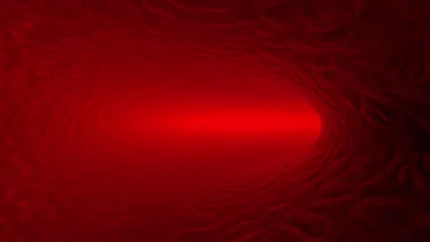 Red glowing science fiction 3d tunnel travel looping Stock Footage 340588132