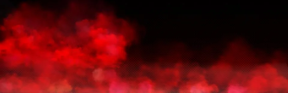 Red glowing smoke cloud with overlay effect Stock Illustration