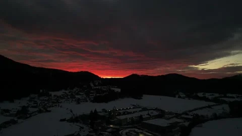 Red glowing sunset 2 Stock Footage 237778062