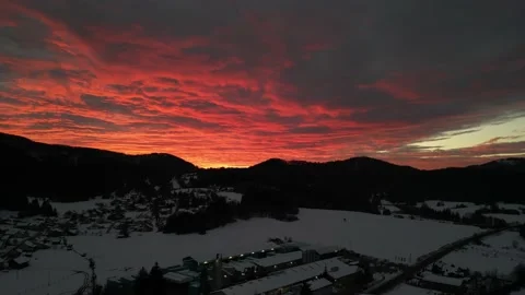 Red glowing sunset Stock Footage 237798919
