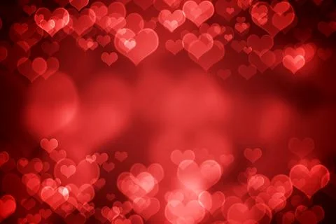 Red glowing valentine's day background Stock Illustration