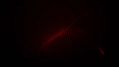 Red glowing waves Stock Footage 305702206