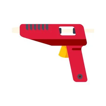 Red glue gun tool for crafting and diy Stockillustratie