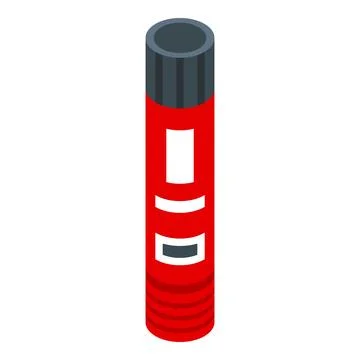 Red glue stick for fixing and sticking different materials together Illustrazione stock