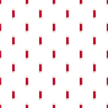 Red glue stick seamless repeat pattern on white background Stockillustratie