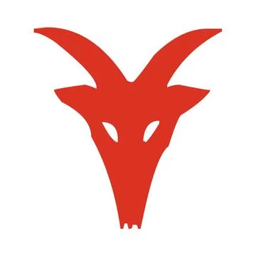 Red Goat Devil Evil Icon Stock Illustration