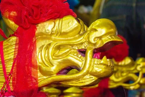 Red goddess palanquin Stock Photos