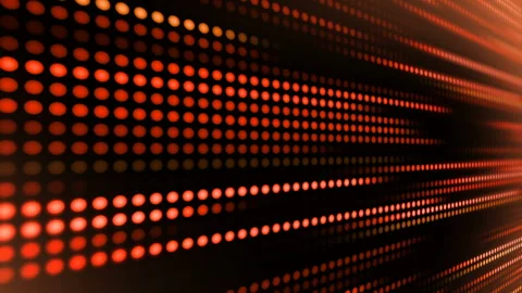 Red gold background of random dots, geometric circles, shapes. Stock Footage 99439389