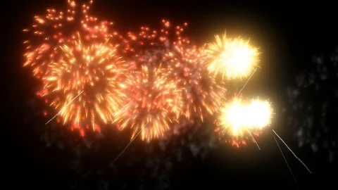 Red Gold fireworks as background for holidays like New Year, Christmas. V46 Video stock 101730179