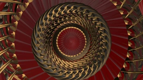 Red &amp; Gold Mandala Video stock 98585475