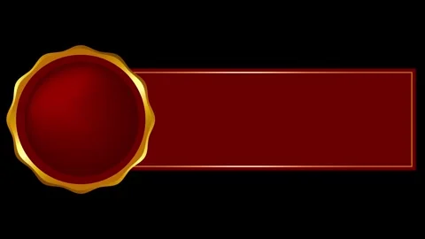 Red Gold Premium Lower Third Overlay Animation Broadcast Stock Footage 341567301