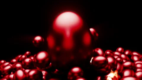 Red Golden Easter Eggs Stock Footage 269633695