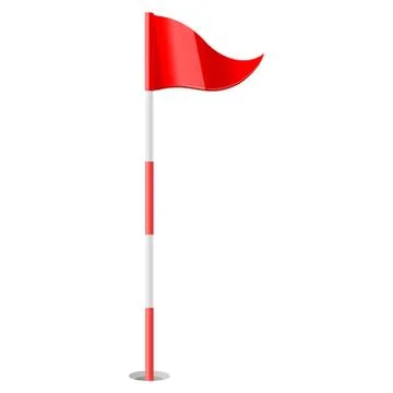 Red golf flag Stock Illustration