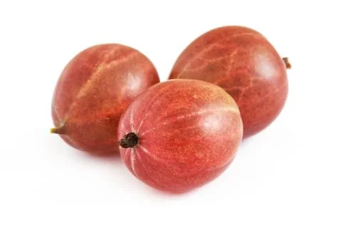 Red gooseberries closeup Stock Photos
