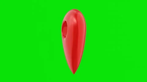 Red gps pin map mark icon sign symbol element loop seamless green Stock Footage 252353640