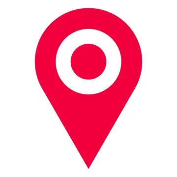 Red GPS pointer location map icon vector illustration Stock Illustration