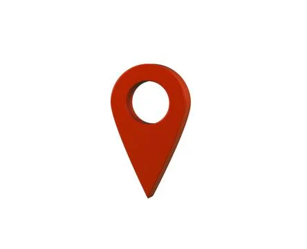 Red gps pointer symbol. satellite navigator for driver. 3d render 스톡 일러스트