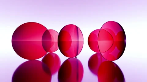 Red gradient abstract circle glasses Video stock 332976647