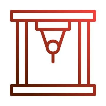 Red gradient abstract hanging weight illustration Stock Illustration