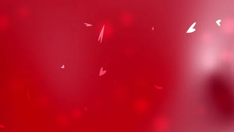 Red gradient background features small scattered hearts Video stock 297617156