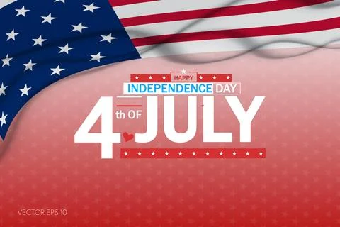 Red Gradient Background with Flag and Heartline Illustrazione stock