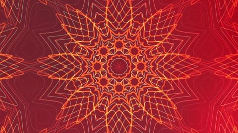Red gradient background with Golden Mandala Overlay Stock Footage 305053489