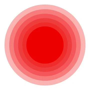 Red gradient concentric circles creating tunnel effect Ilustración de archivo