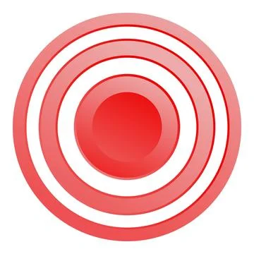 Red gradient concentric circles creating target effect Ilustración de archivo